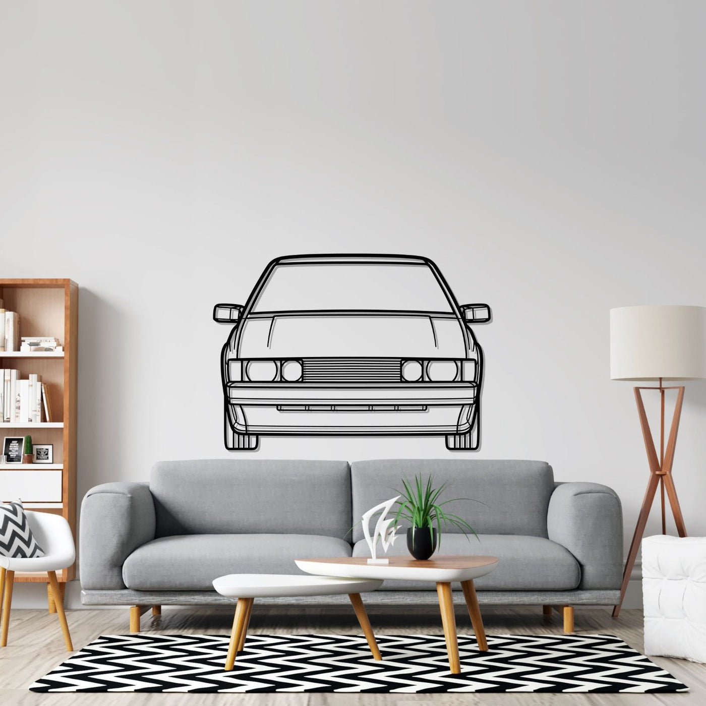 Scirocco 1987 Front  Silhouette Metal Wall Art