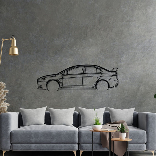 Evo X Detailed Silhouette Metal Wall Art – PetrolVibes