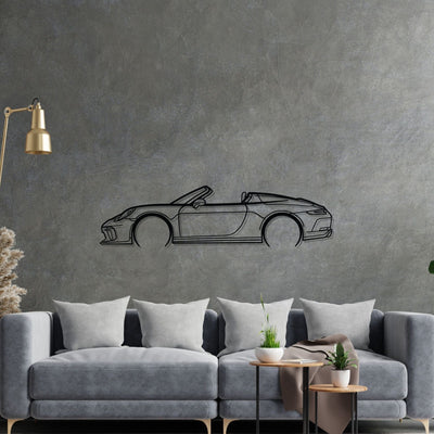 911 Speedster model 991 Detailed Silhouette Metal Wall Art