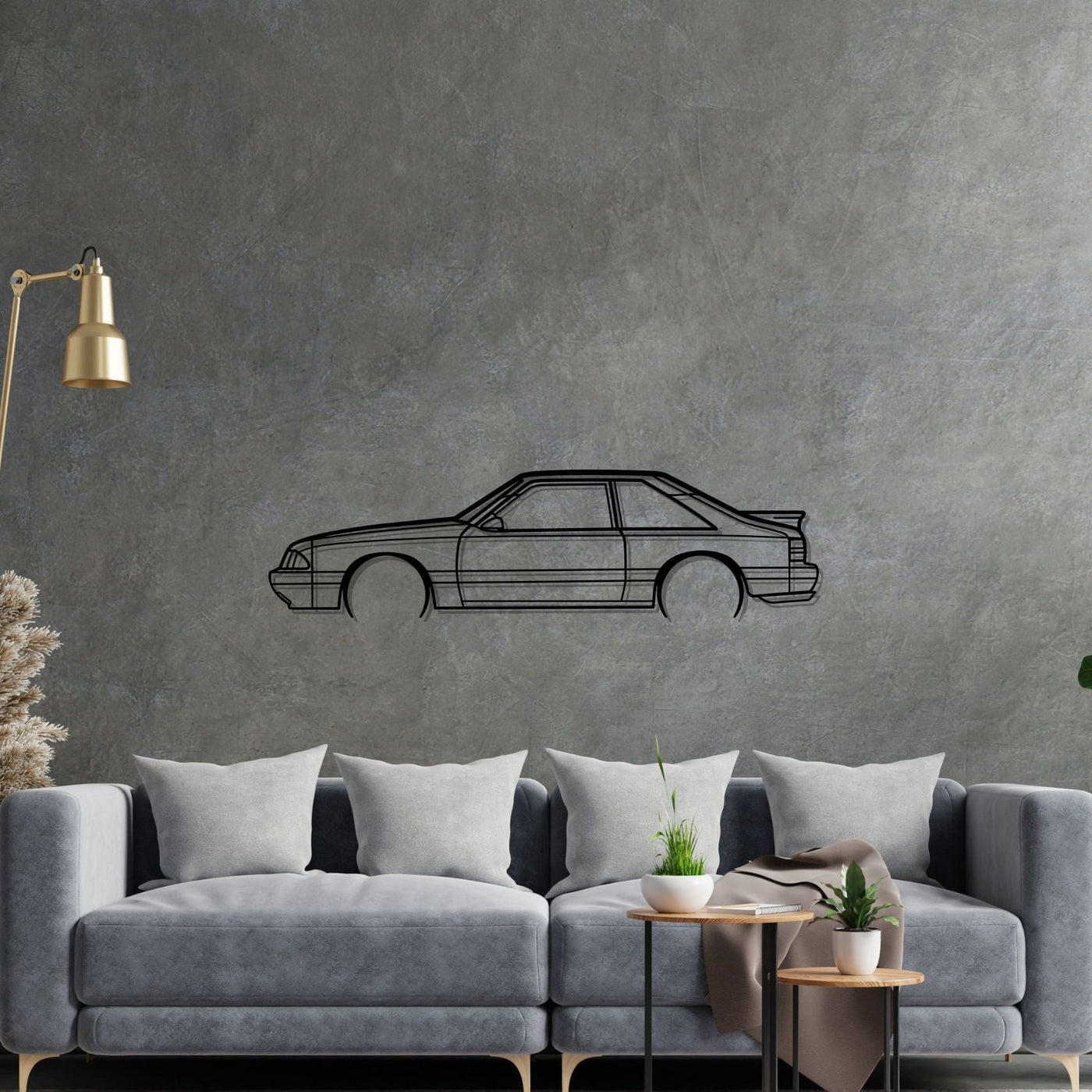 Mustang LX Detailed Silhouette Metal Wall Art