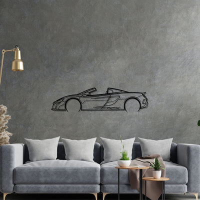 675 LT Spider Detailed Silhouette Metal Wall Art