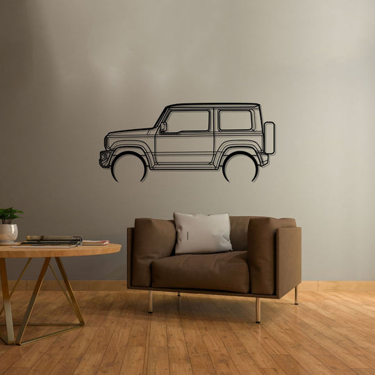 Jimny 2020 Detailed Silhouette Metal Wall Art – PetrolVibes