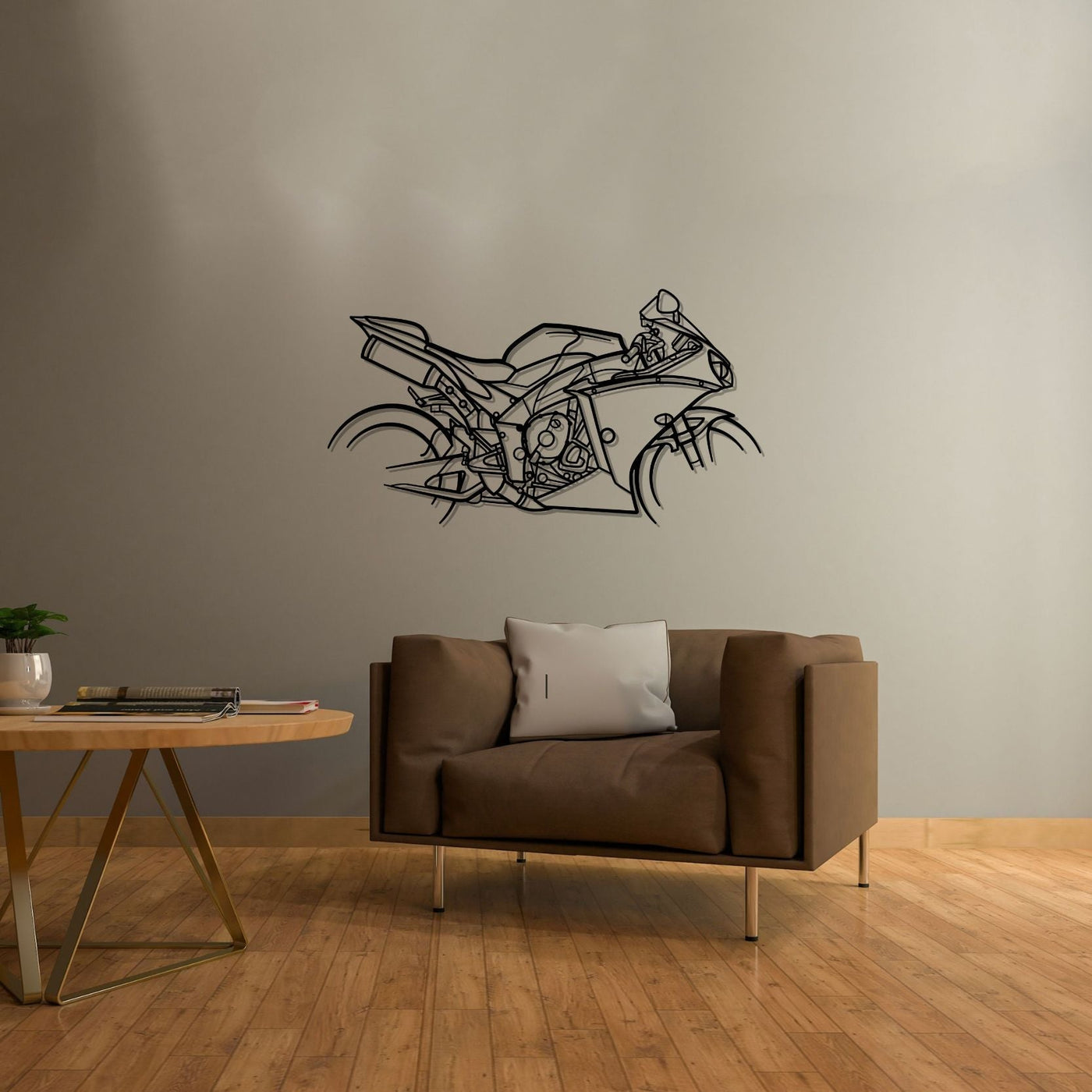 R1 Silhouette Metal Wall Art