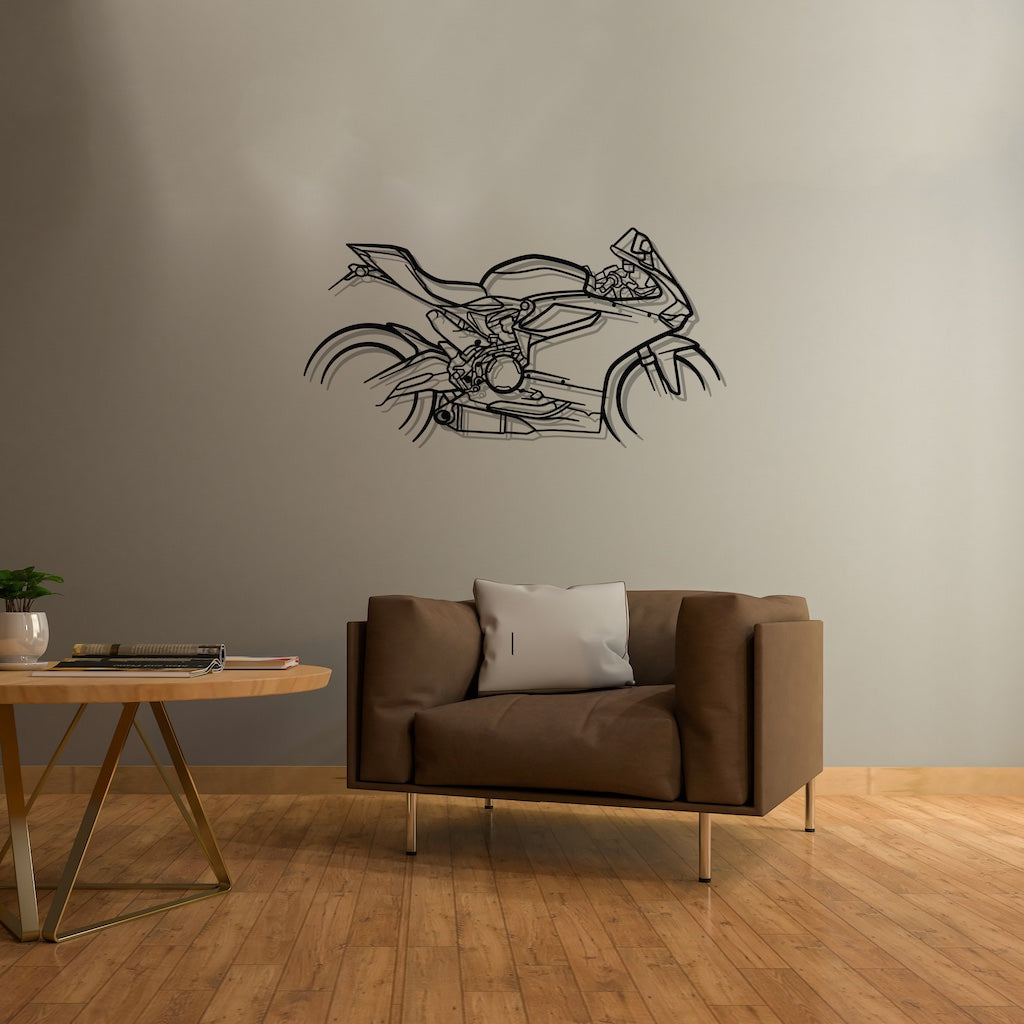 899 Panigale Silhouette Metal Wall Art