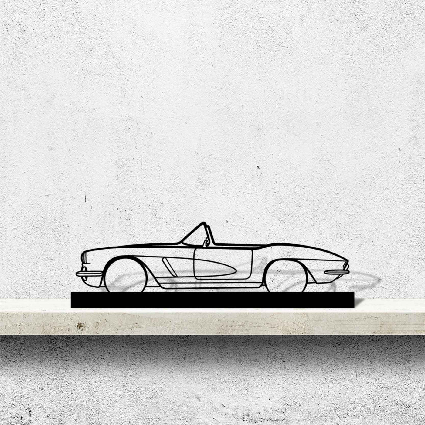 Corvette C1 1962 Silhouette Metal Art Stand