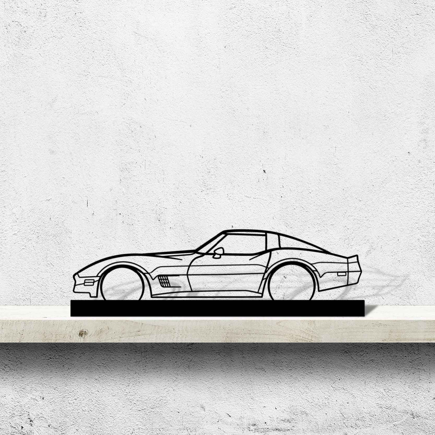 Corvette 1982 Silhouette Metal Art Stand