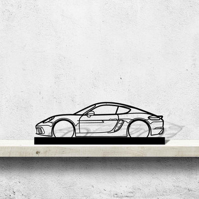 Cayman S 981 Silhouette Metal Art Stand