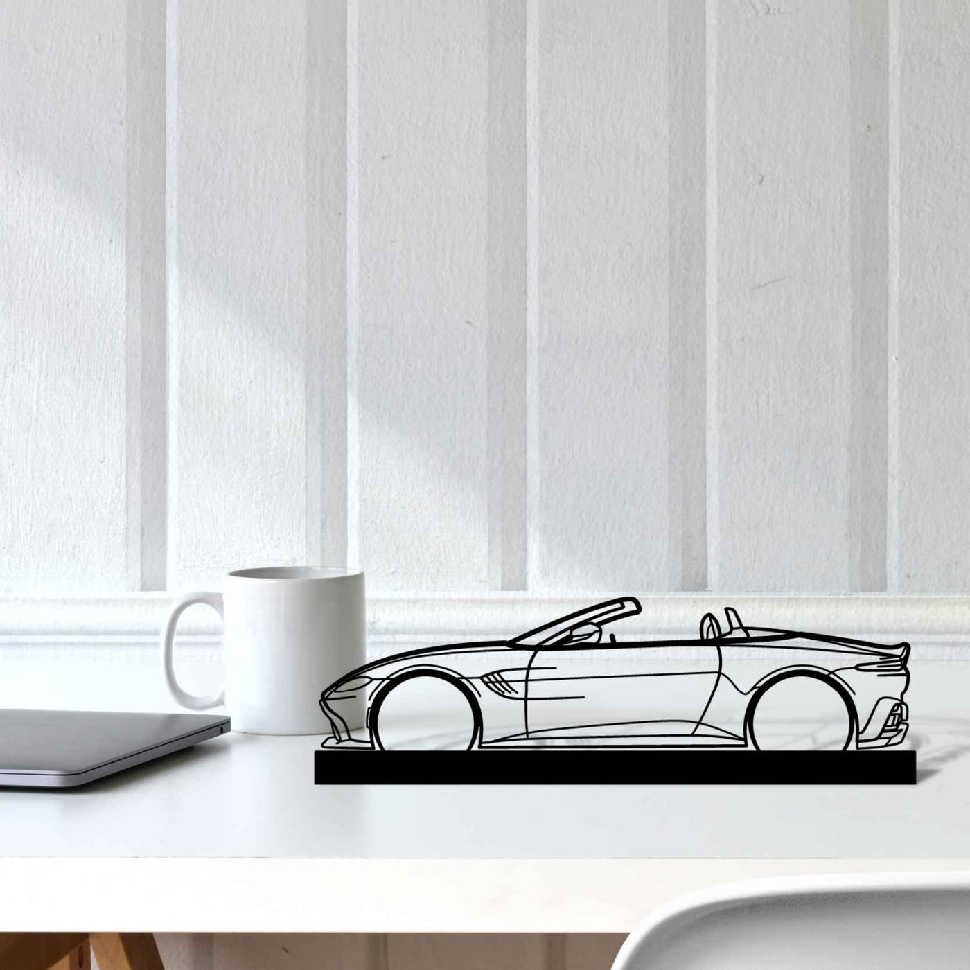 Aston Vantage Cabrio Silhouette Metal Art Stand