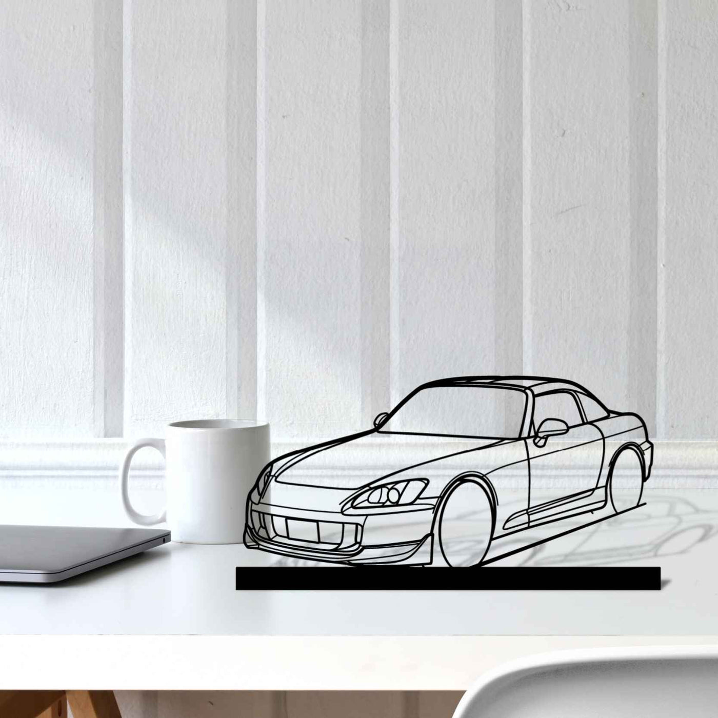 S2000 Hard Top Angle Silhouette Metal Art Stand